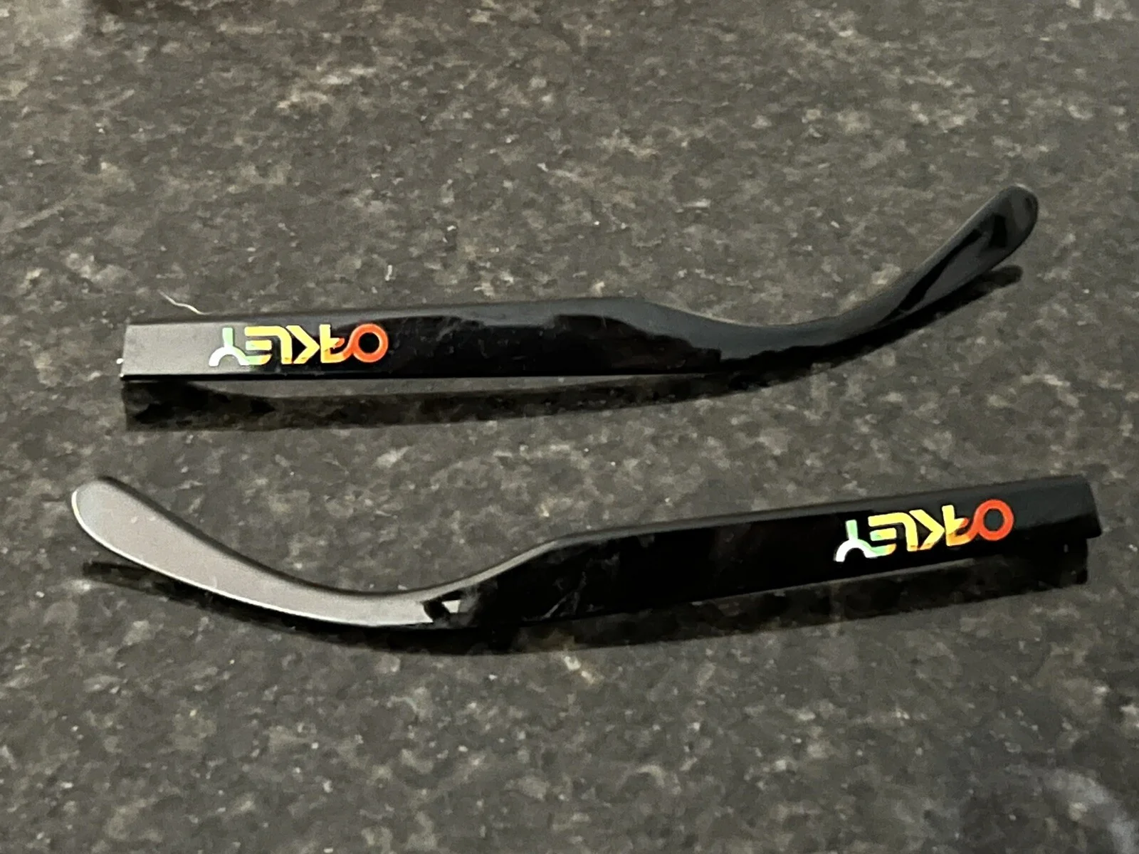 Authentic Arm Set Valentino Rossi Replacement PARTS OAKLEY FROGSKINS black 2