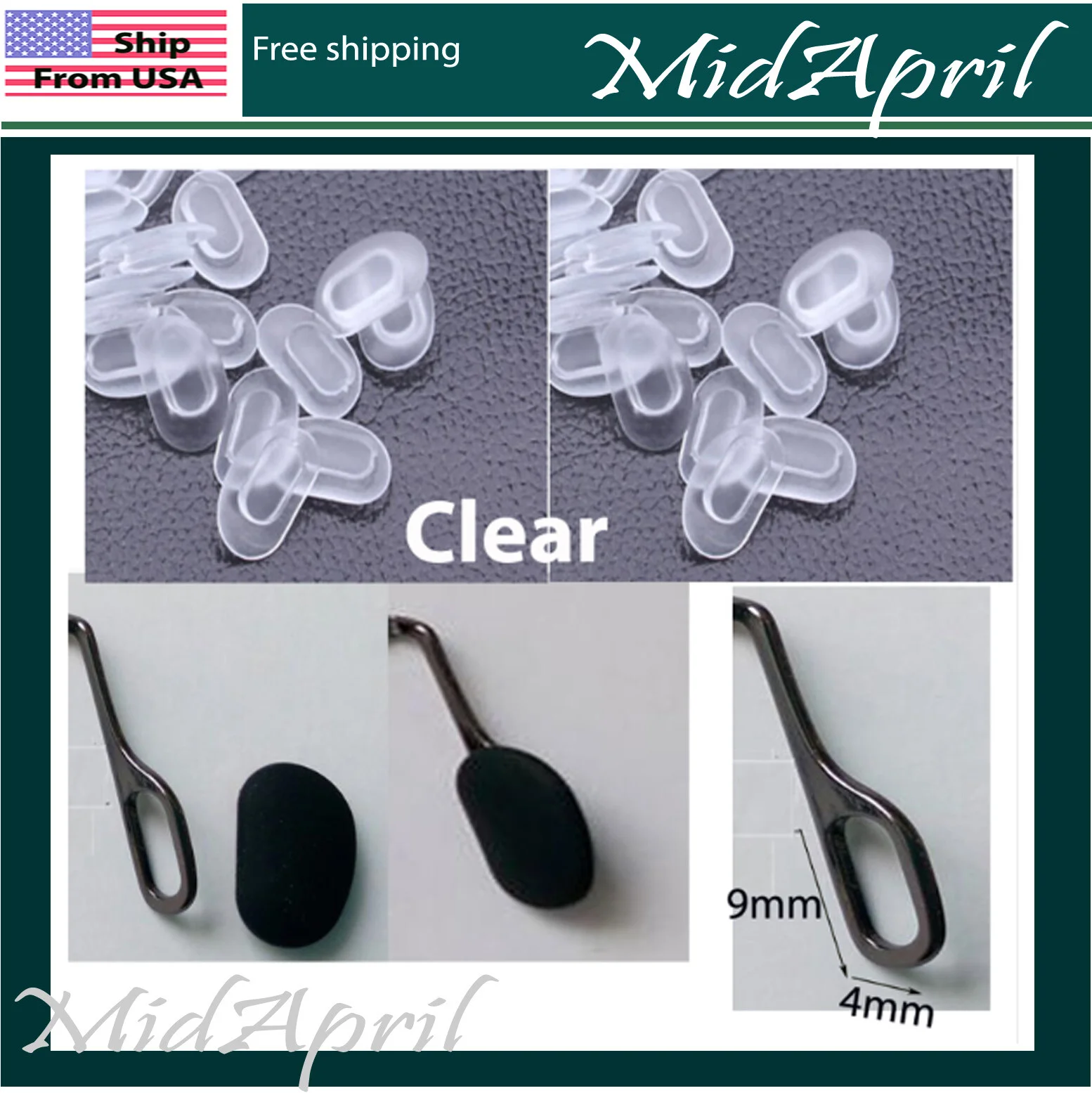 Eyeglass NOSE PADS High Quality SILICONE push on sunglasses oakley Bolon 2