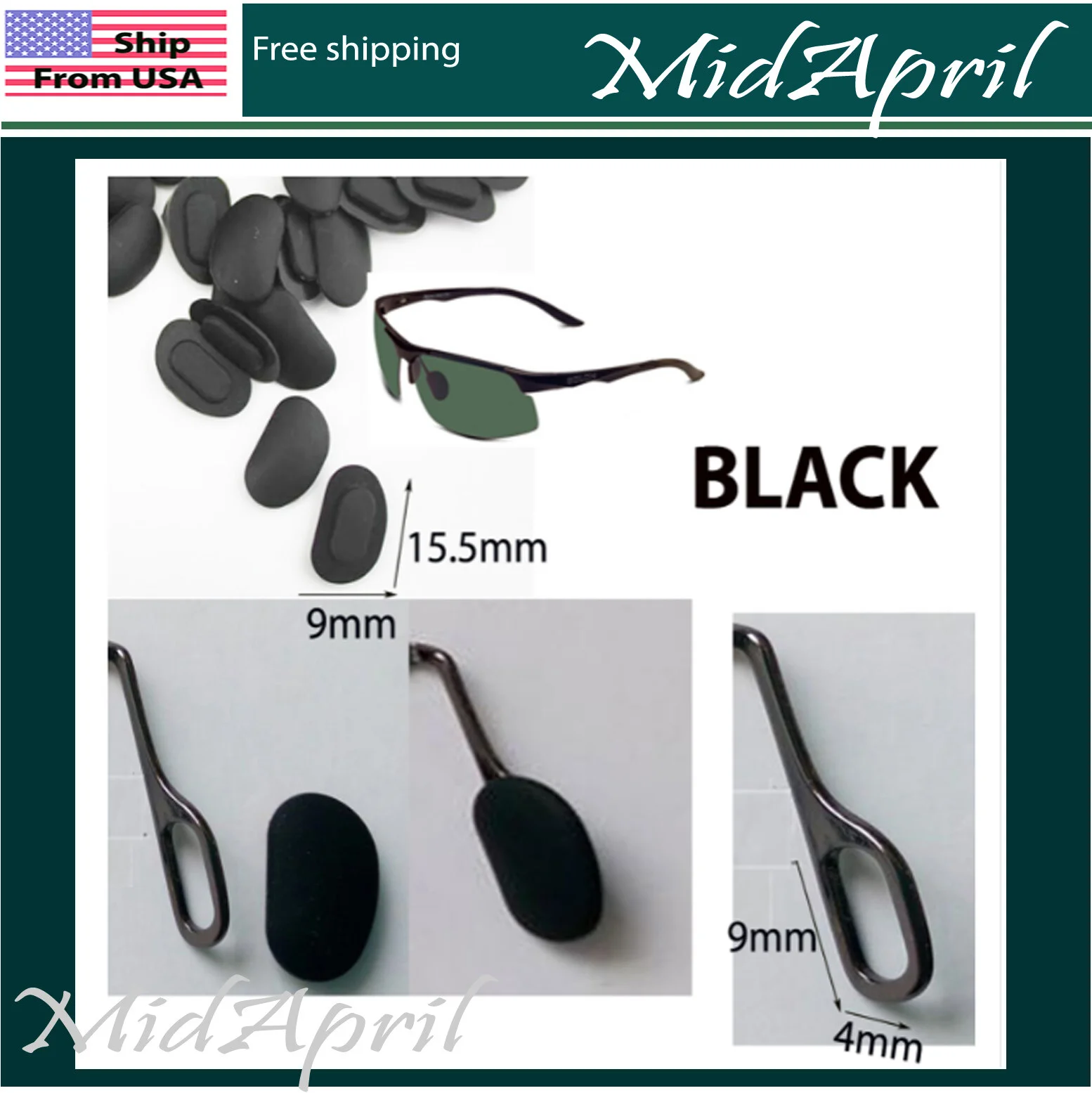 Eyeglass NOSE PADS High Quality SILICONE push on sunglasses oakley Bolon 3