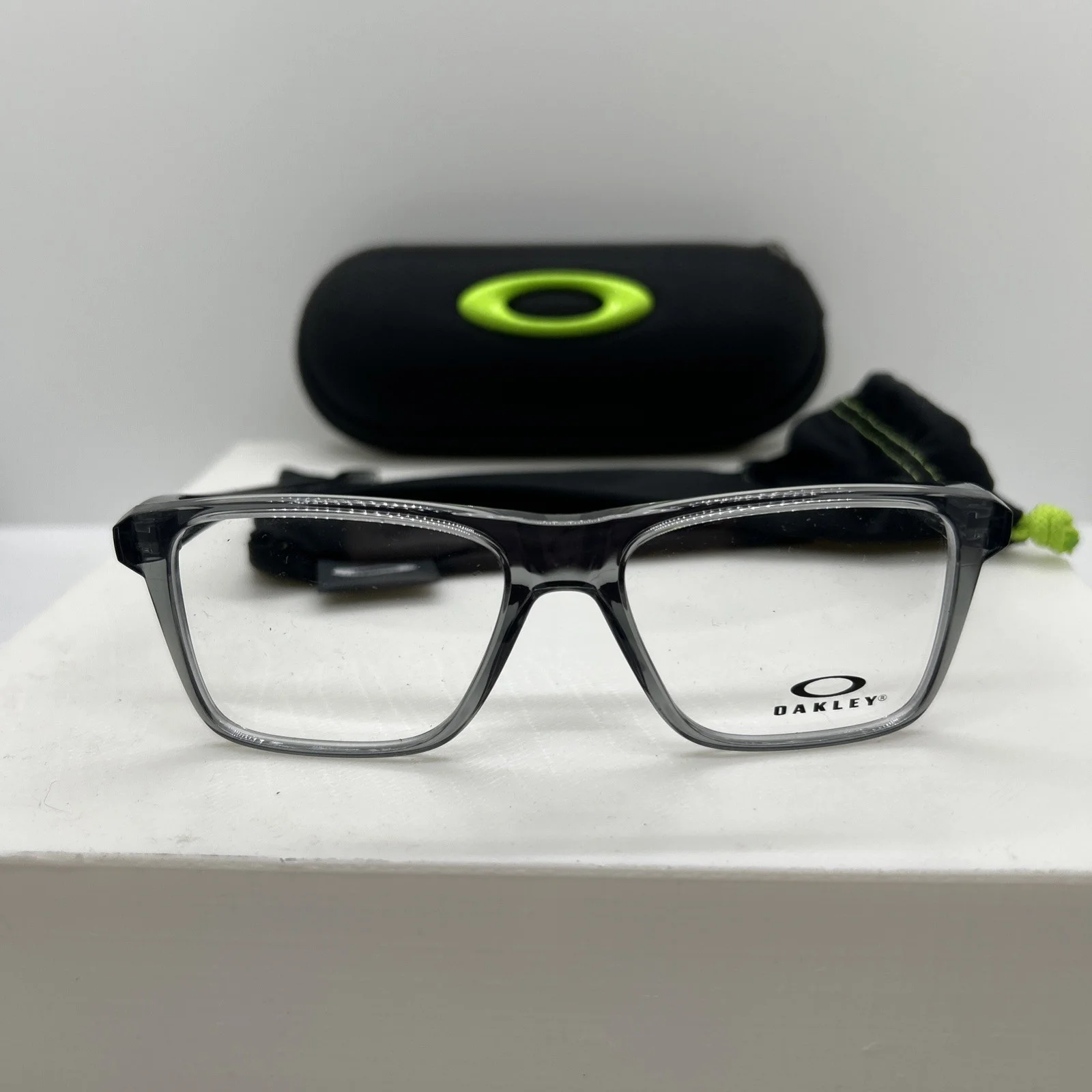 NEW OAKLEY MONEY CLIP OX5145-0450 SATIN OLIVE ORANGE AUTHENTIC EYEGLASSES 50-20 3