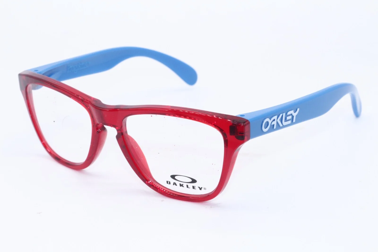 NEW OAKLEY YOUTH KIDS OY8009-0246 RED BLUE FROGSKINS AUTHENTIC EYEGLASSES 46-15