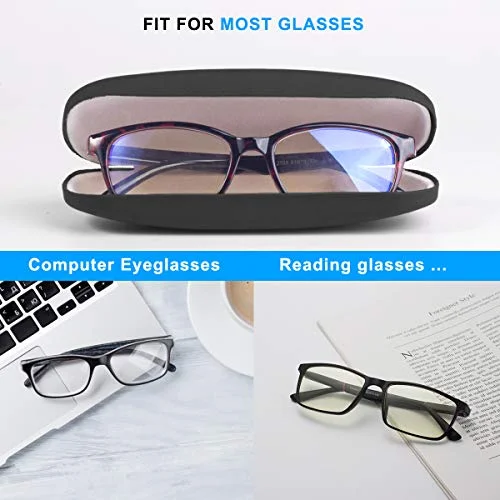 Oakely Black Clamshell Sunglasses Eyeglasses Case Zipper Oval Holder 3
