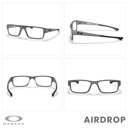 Oakley Airdrop OX8046 Eyeglasses Men Satin Black Rectangle 59 New 100% Authentic 3