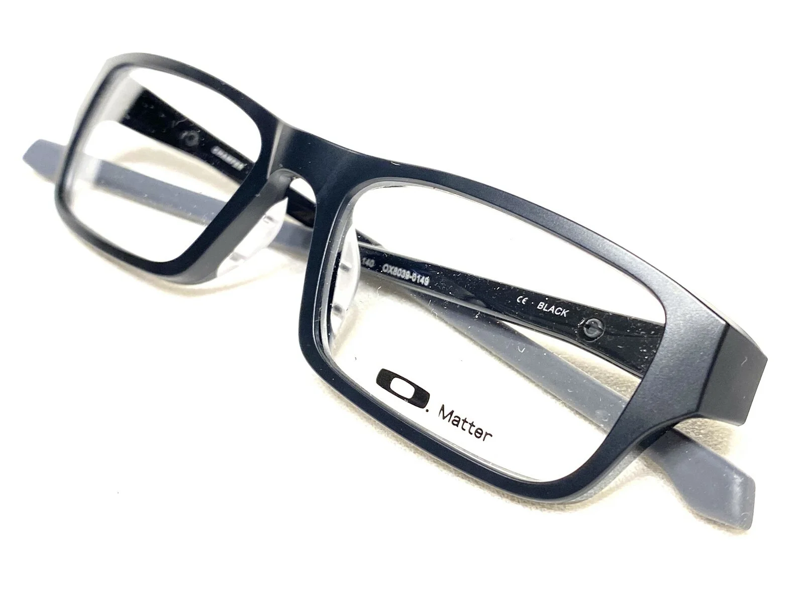 Oakley Chamfer OX8039-0149 Black Rectangle Eyeglasses Frames 140 Unisex Case
