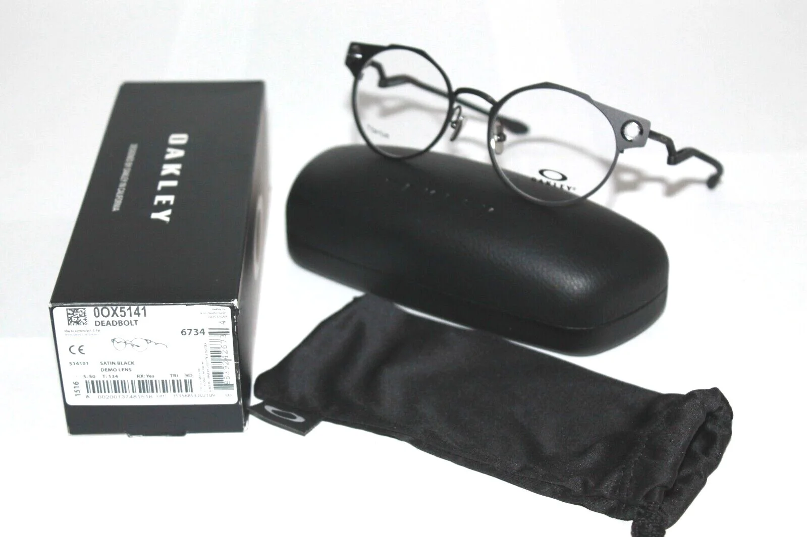 Oakley DEADBOLT Eyeglasses OX5141-0150 (50MM) Satin Black Frame / RX DEMO LENS 3