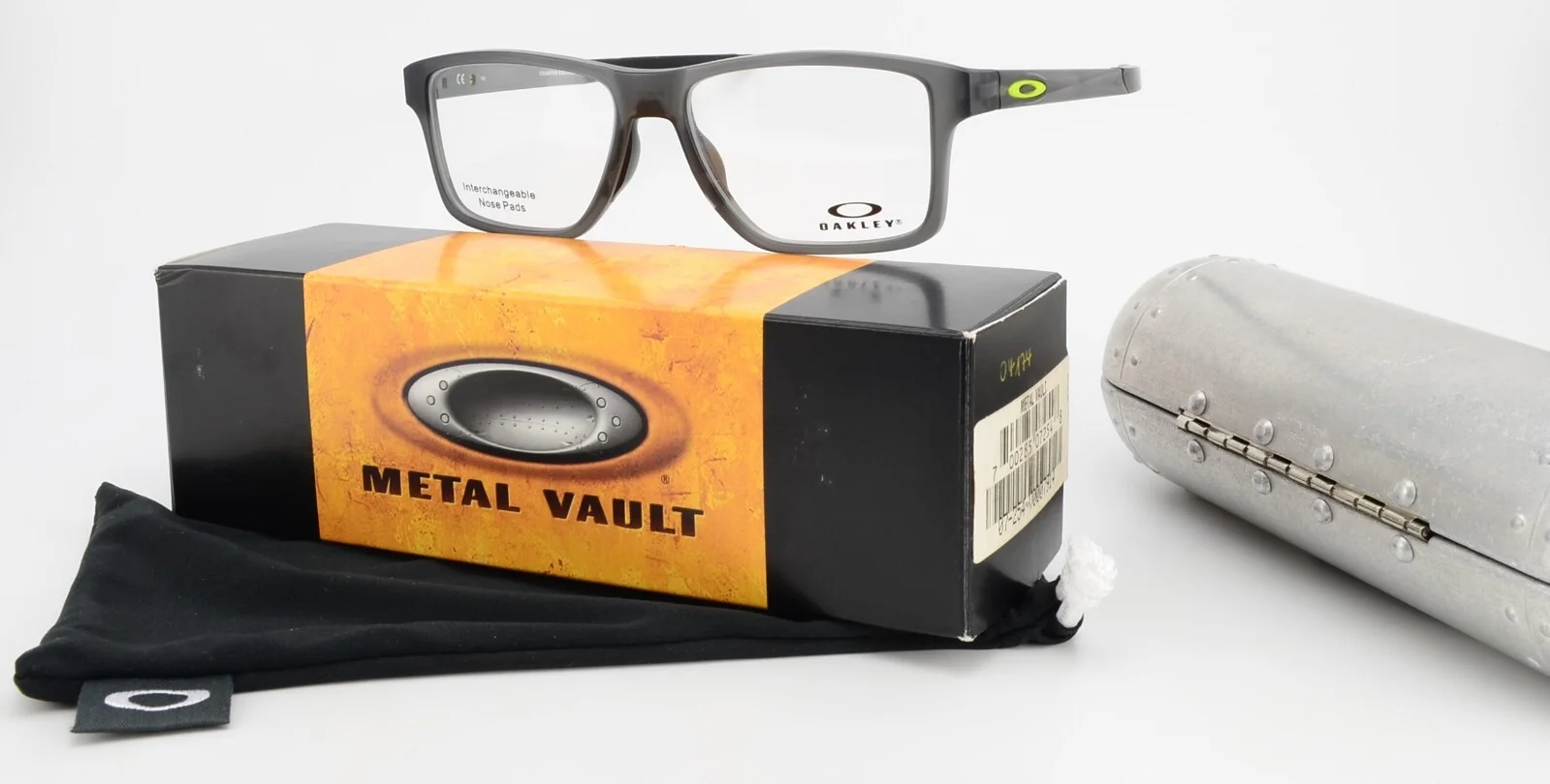 Oakley Glasses Spectacles Chamfer Squared Satin Grey Smoke OX8143-02+ Metal