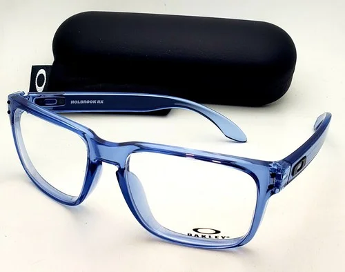 Oakley Holbrook Rx OX8156 Eyeglasses Transparent Blue 56mm New 100% Authentic