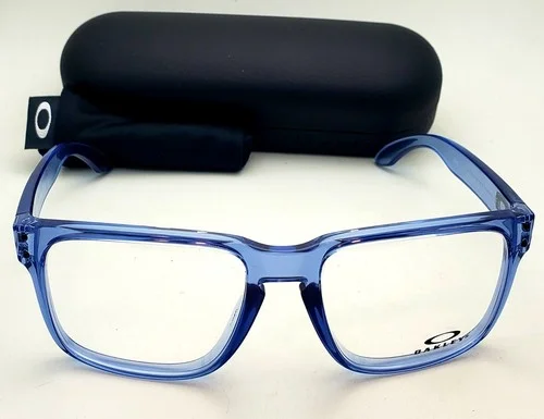 Oakley Holbrook Rx OX8156 Eyeglasses Transparent Blue 56mm New 100% Authentic 2