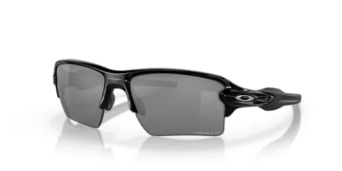 Oakley Mens OO9188 Flak 2.0 XL Rectangular Sunglasses, Polished Black/Prizm Black Polarized, 59 mm
