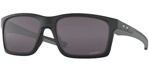 Oakley Mens OO9264 Mainlink Rectangular Sunglasses, Matte Black/Prizm Grey, 61 mm