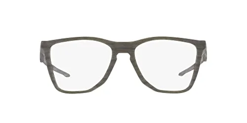 Oakley Mens Ox8058 the Cut Square Prescription Eyewear Frames, Satin Woodgrain/Demo Lens, 54 mm